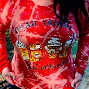 Dead inside but caffeinated Long Sleeve Graphic Long sleeve